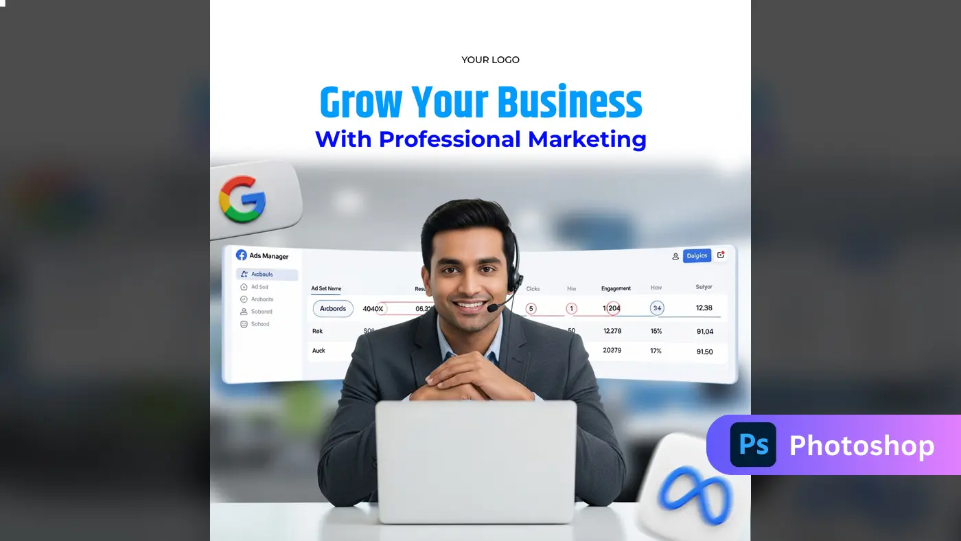 Digital Marketing Services Ad Template