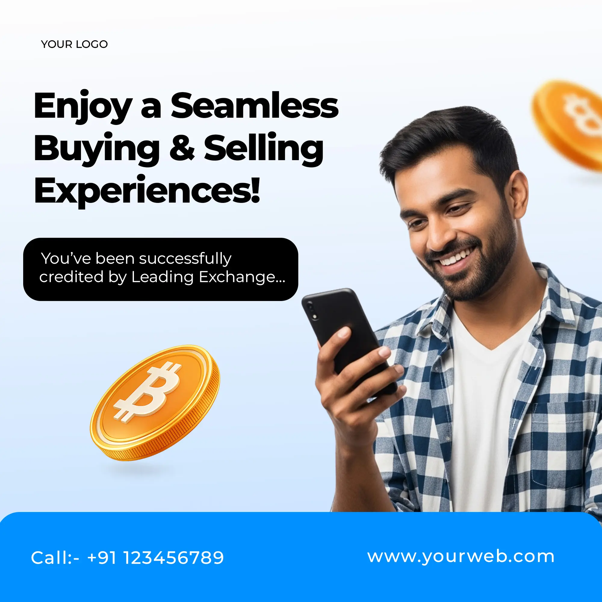 Fintech Crypto Trading Social Media Banner