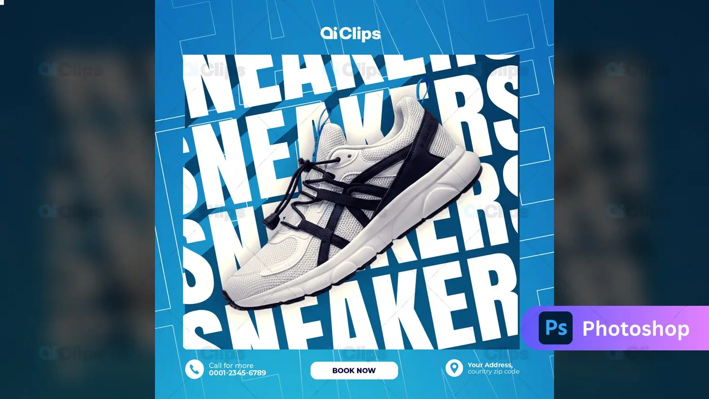 Modern Athletic Sneaker Social Media Template