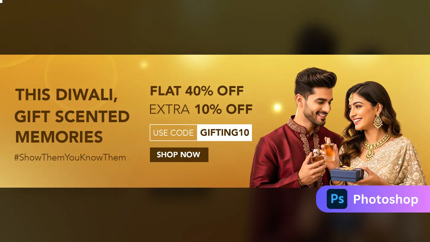 Festive Perfume Gifting Ad Template
