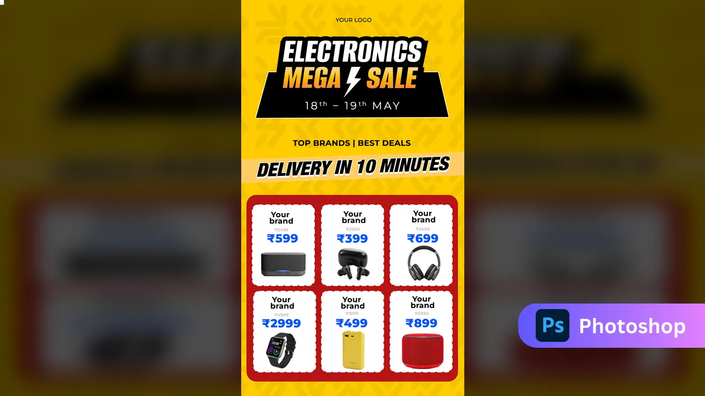 Electronics Mega Sale Banner Template