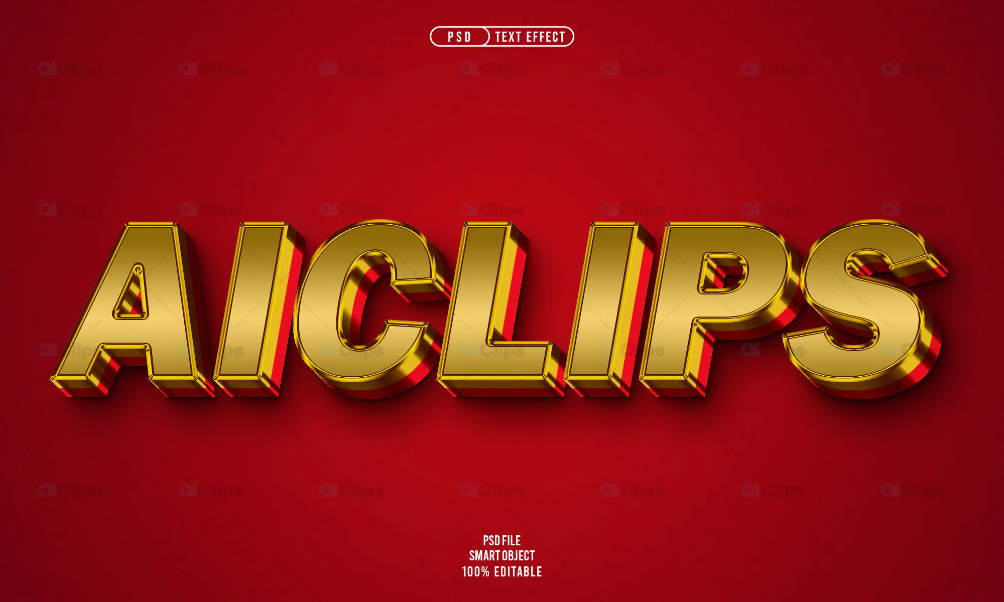 Golden Text Effects PSD