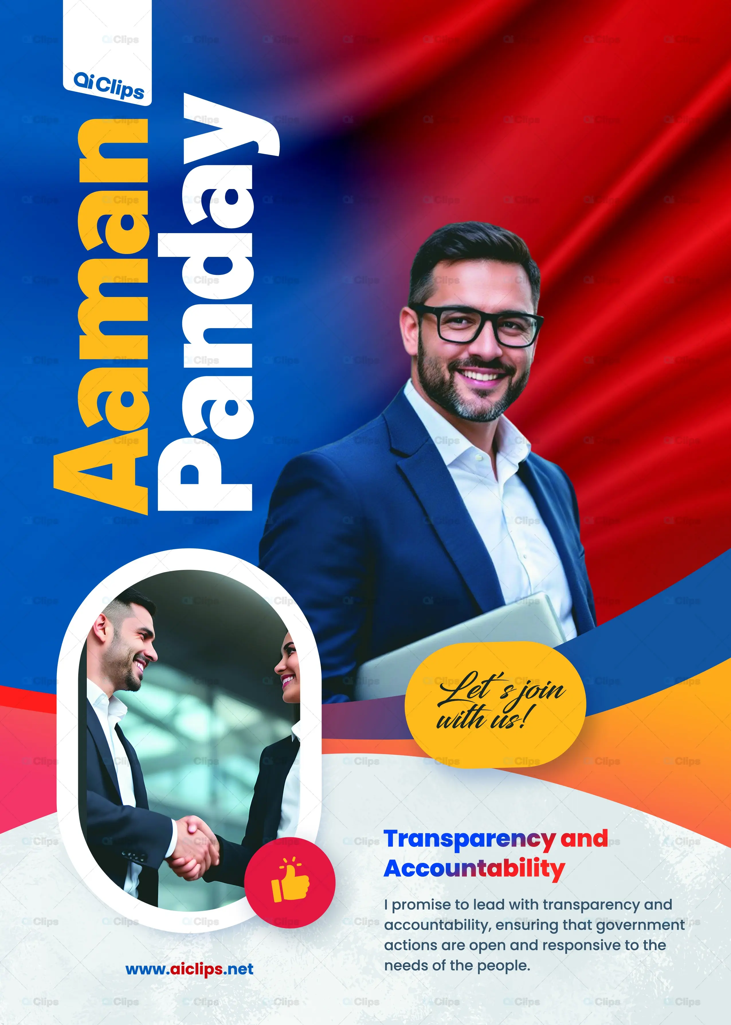 Professional Political Campaign Social Media Template