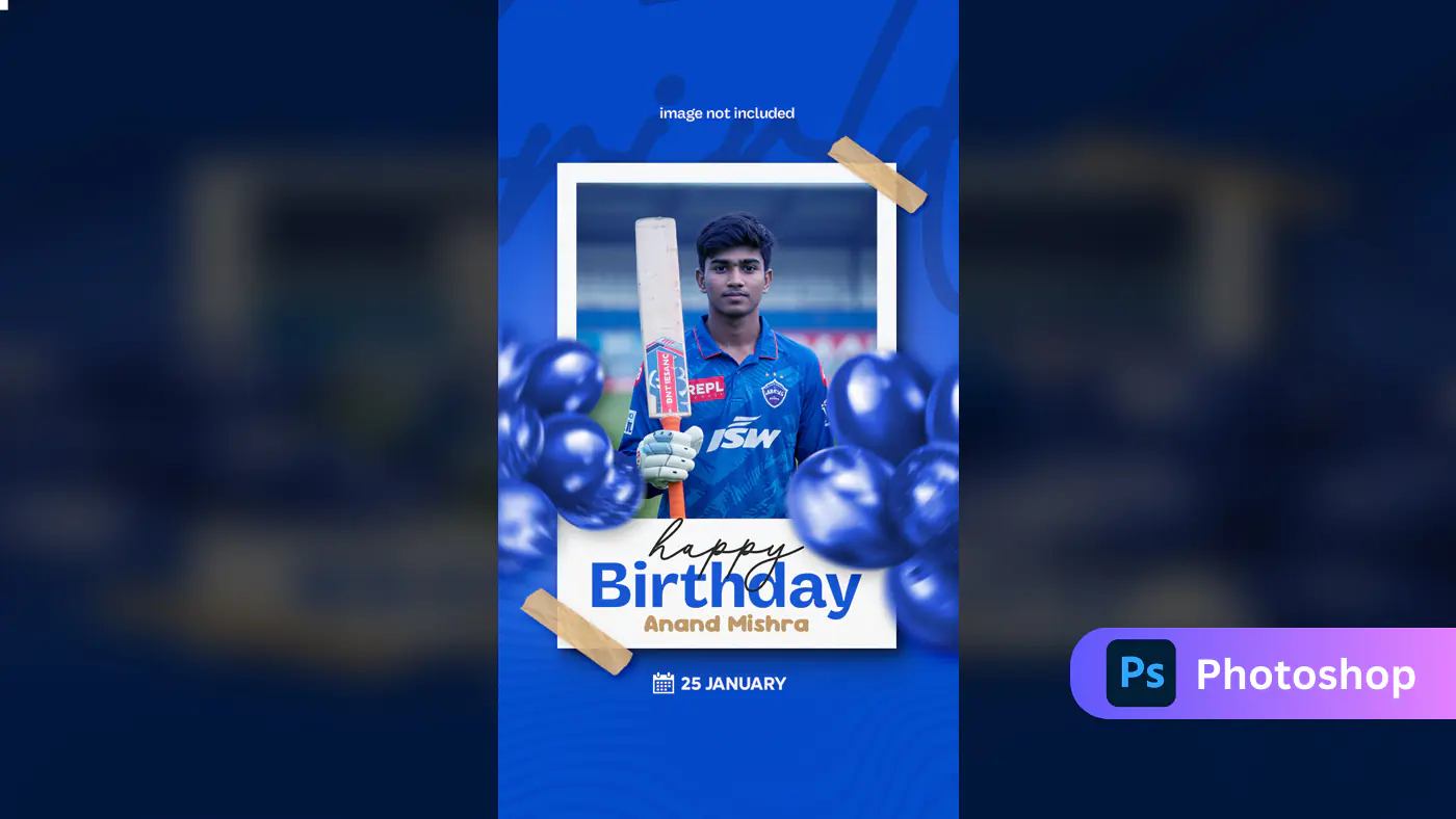 Cricket Player Birthday Template