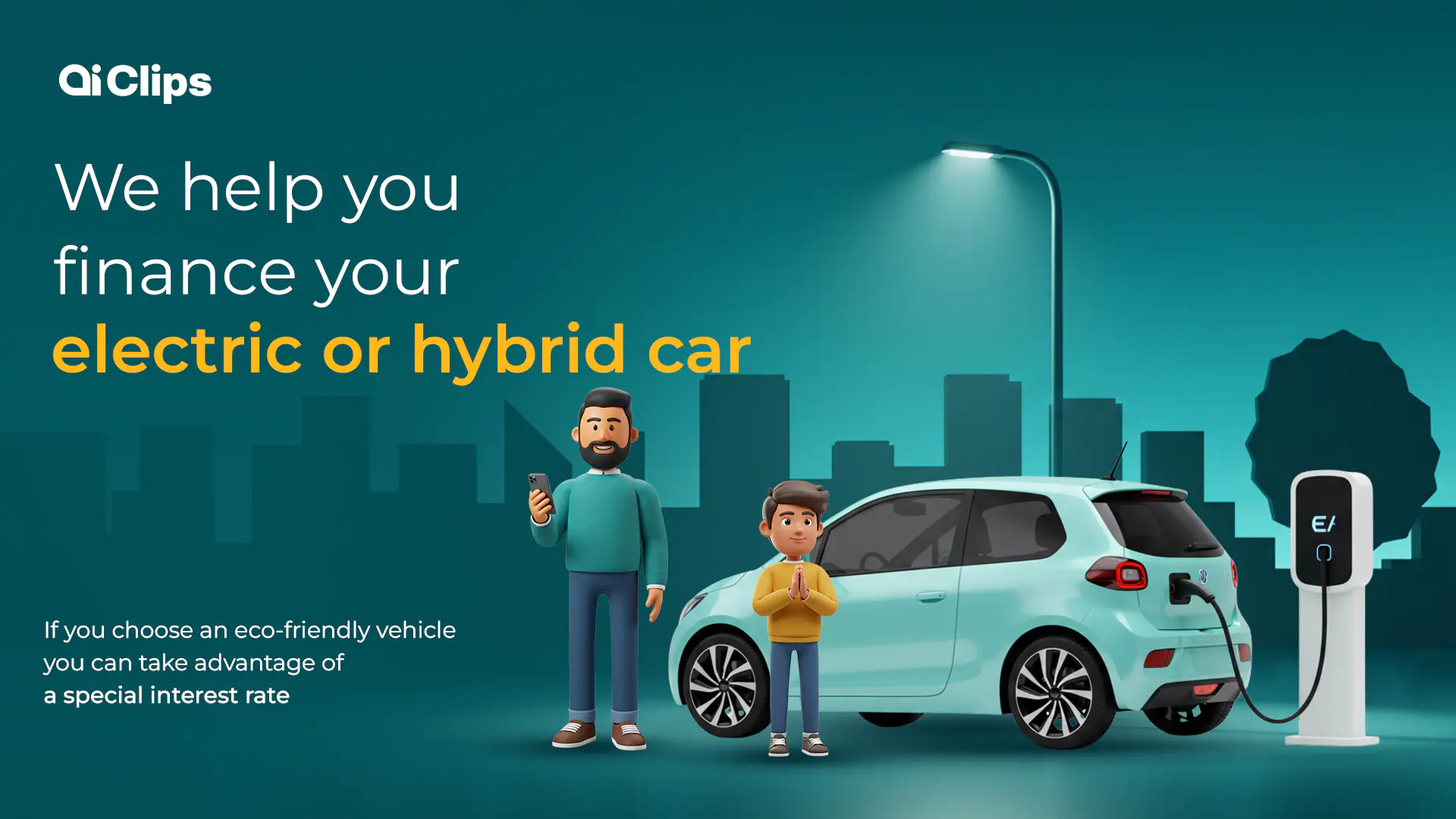 Enhanced Electric Car Financing Promo Template