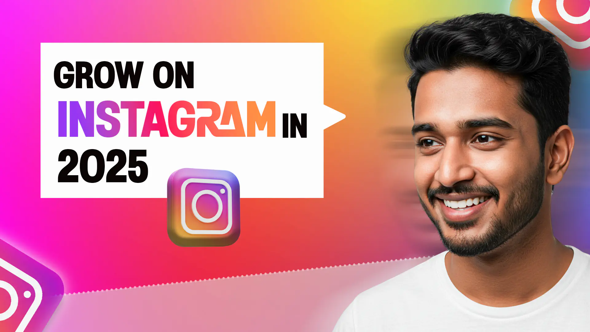 Instagram Growth Strategy Thumbnail Template for 2025