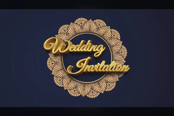 Mandala Frame 3D Wedding Invitation Title with Edius 8 pro