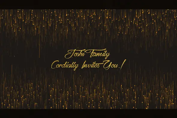 Falling Light Effect & Golden Sparkle Invitation Animation with Edius 8 Pro