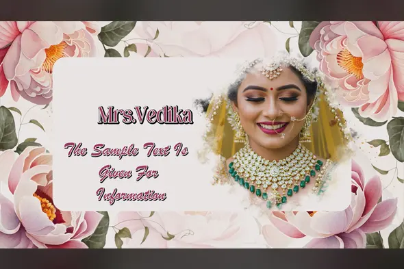 Pink Floral Frame Title Card with Edius 8 Pro