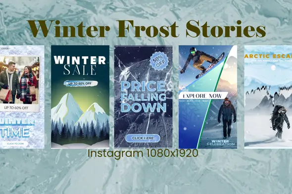 Winter Frost Instagram Story Templates