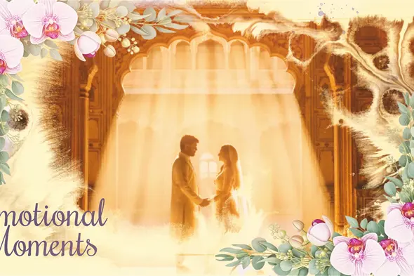 Golden Light Wedding Moments Title