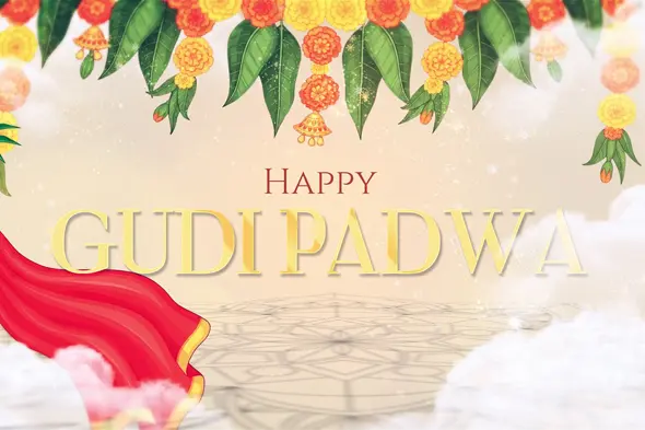 Gudi Padwa Festive Wishes Template