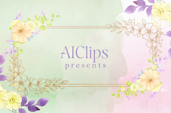 Pastel Floral Wedding Announcement Video Template