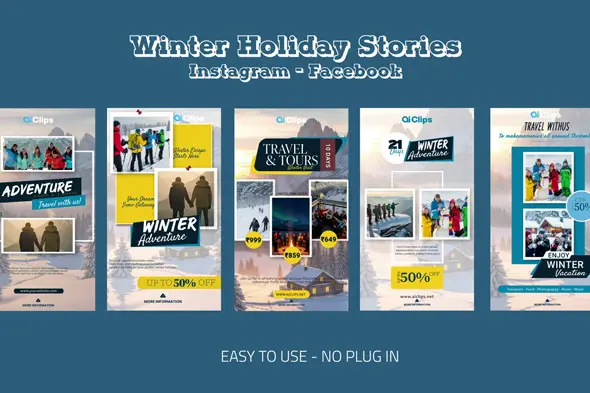 Winter Tourism Stories Template Pack