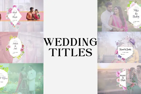 Floral Framed Wedding Title Package