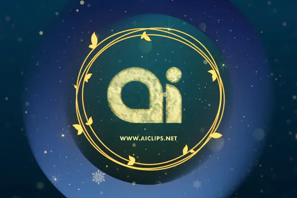 Festive Gold Christmas Logo Animation