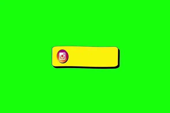 Instagram Yellow Lower Third on Green Screen