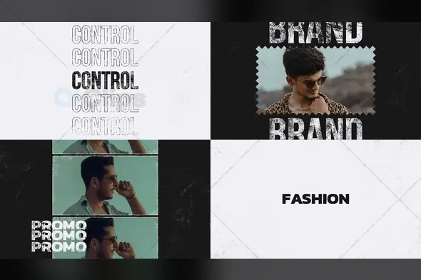 Dynamic Urban Fashion Promo Template with Grunge Text Effects
