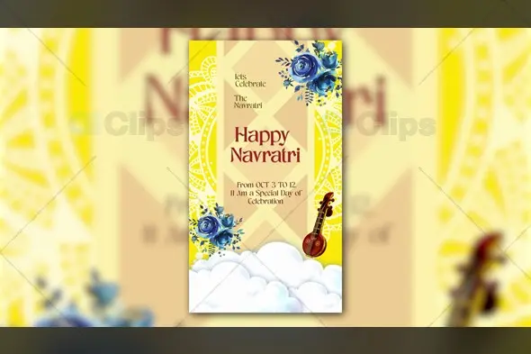 Elegant Navratri Celebration Vertical Story Template