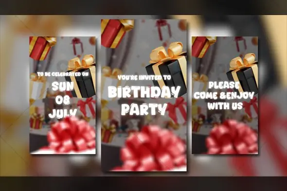 Elegant Birthday Party Invitation Story Template