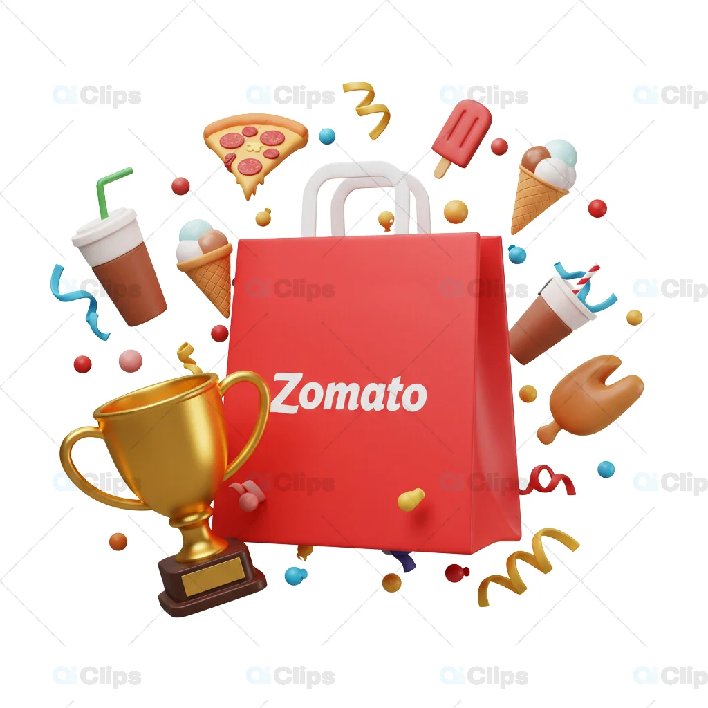 3D Zomato Food Delivery Bag with Iconic Treats
