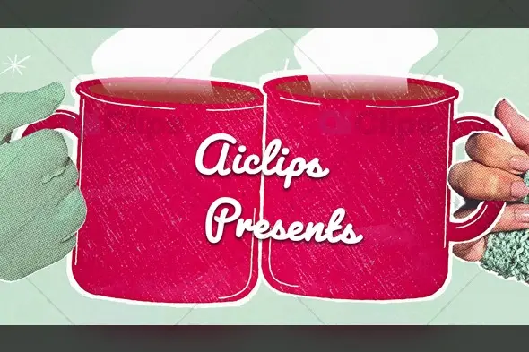 Retro Coffee Mugs Logo Reveal Animation