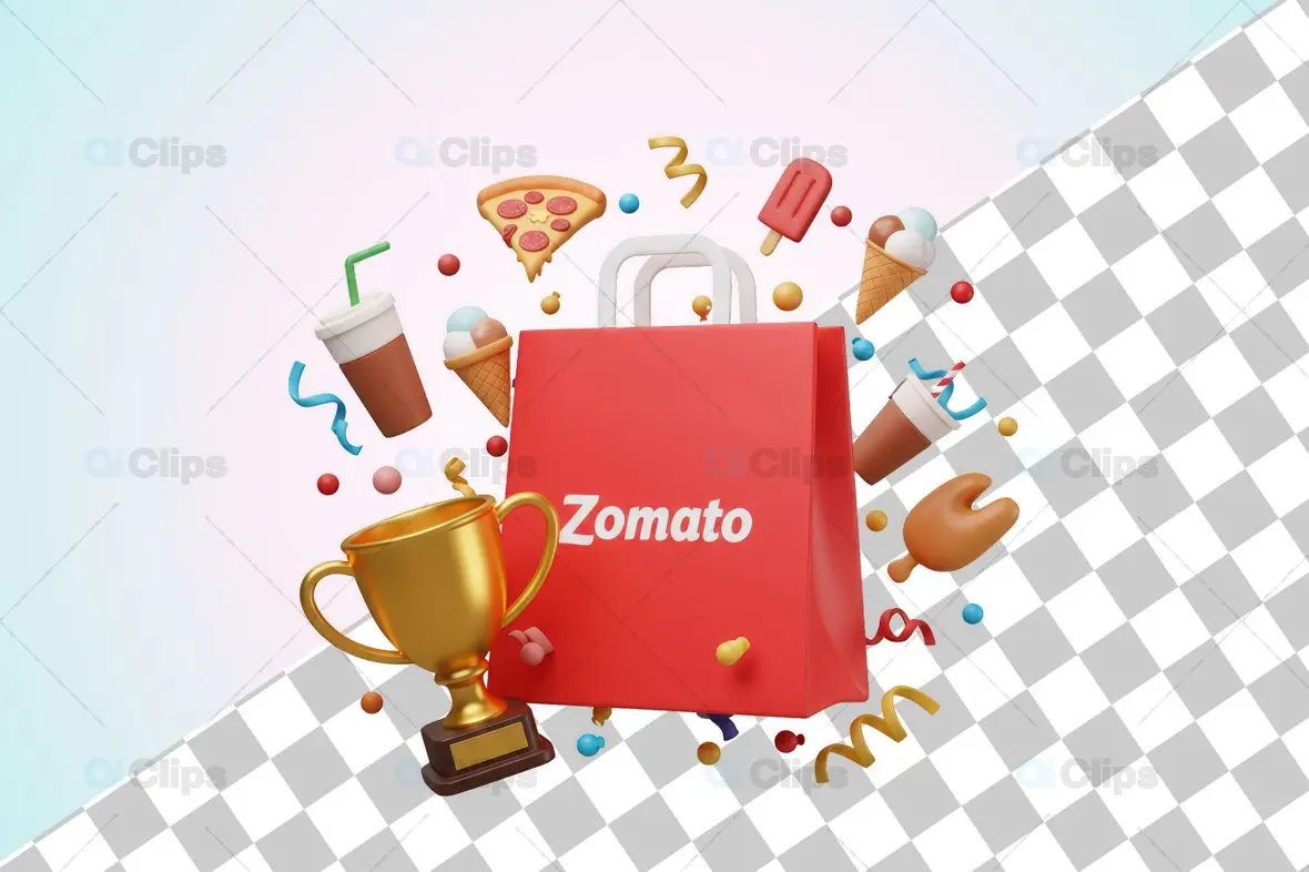 3D Zomato Food Delivery Bag with Iconic Treats