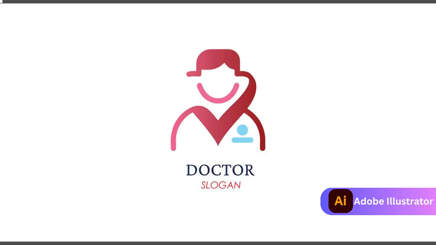 Minimalist Doctor Logo with Smiling Practitioner Icon