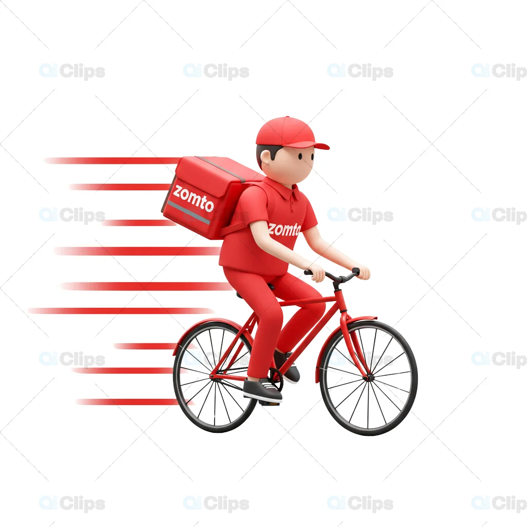 3D Zomato Delivery Cyclist
