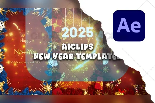Festive New Year Celebration Template for After Effects