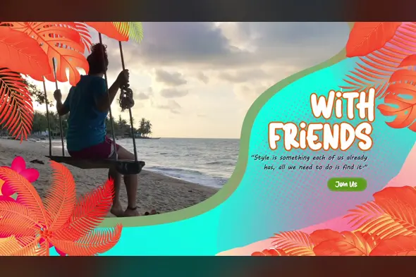 Tropical Beach Social Media Promo Template