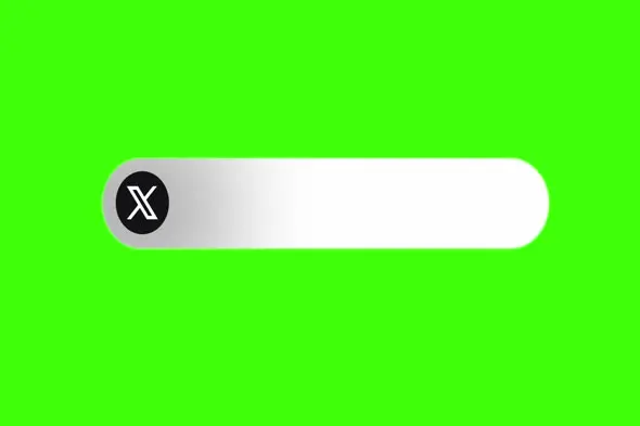Animated X-twitter Social Media Button on Green Screen