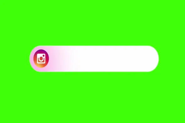 Instagram Logo Lower Third Animation on Green Screen