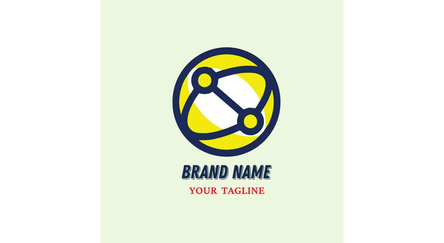 Minimalist Connected Nodes Circle Logo Design