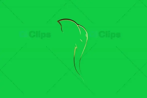 Minimal Ganesha Outline Animation on Green Screen
