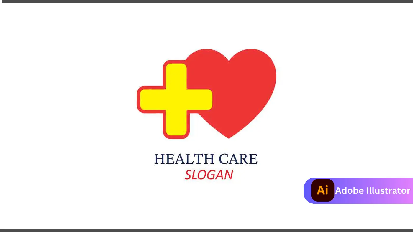 Medical Cross and Heart Healthcare Logo
