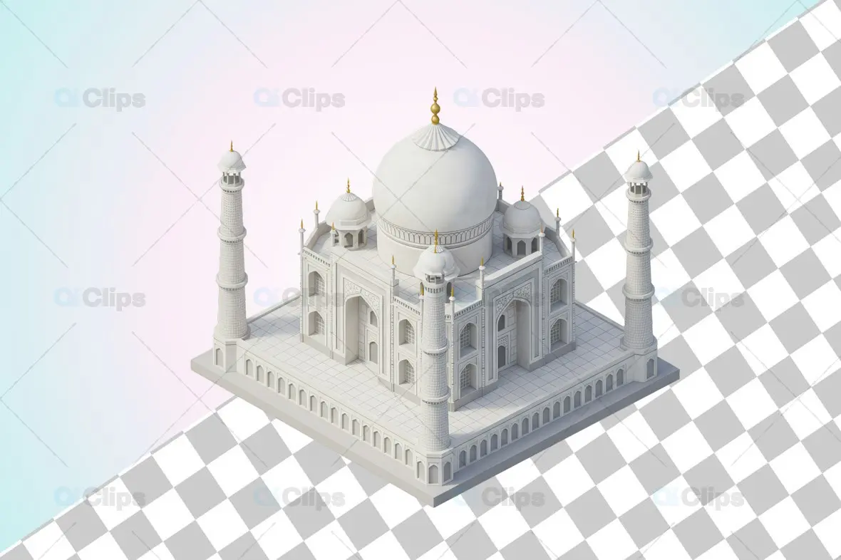 3D Taj Mahal Illustration