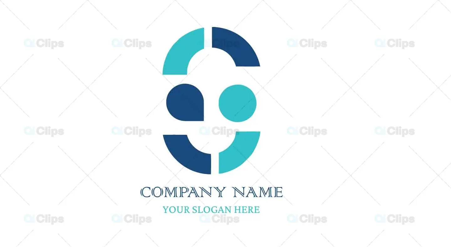 Modern Dual-Tone Abstract Face Logo Design