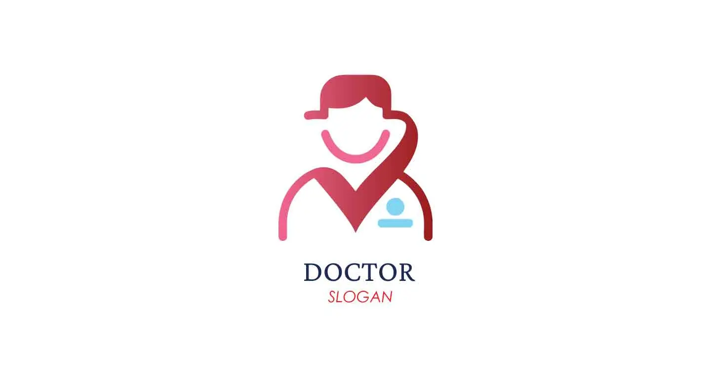 Minimalist Doctor Logo with Smiling Practitioner Icon