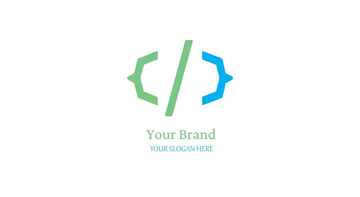 Minimalist Code Bracket Logo Design