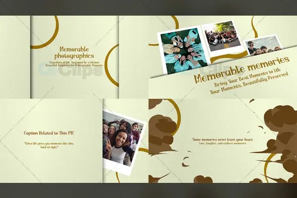 Elegant Photo Gallery Slideshow with Golden Accents