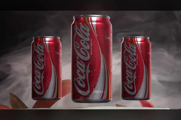 Dynamic Coca-Cola Cans Product Animation