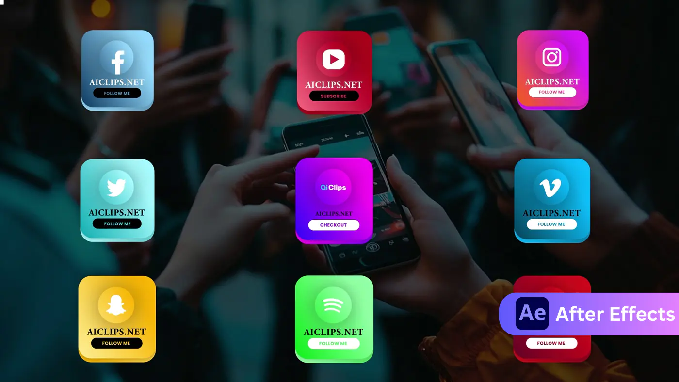 Vibrant Social Media Lower Thirds Animation Pack for After Effects ...