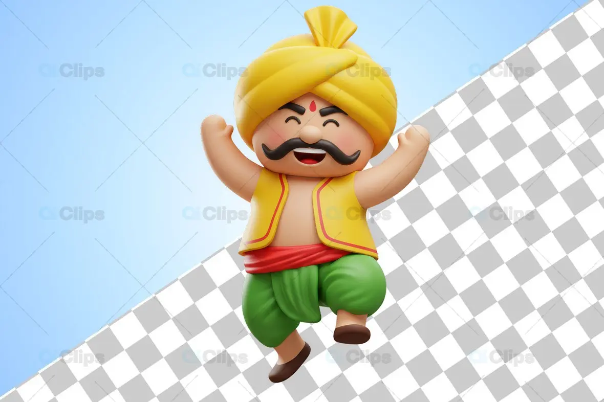 Joyful Indian Turbaned Man