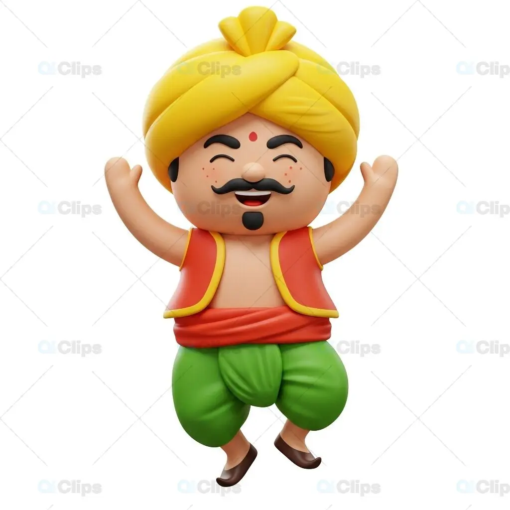 Happy Indian Man in Traditional Turban