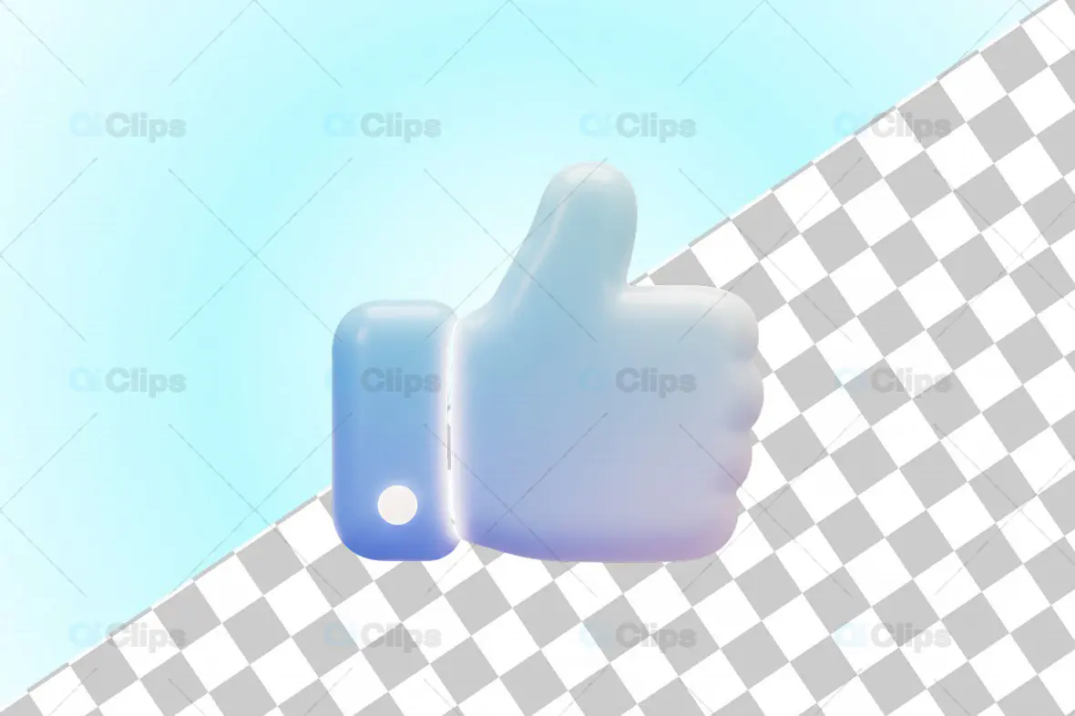 3D Gradient "Thumbs Up" Like Icon