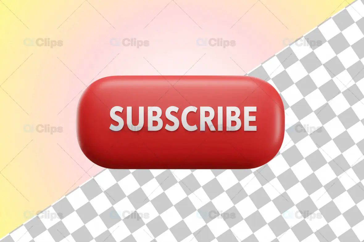 3D Red "Subscribe" Button Icon