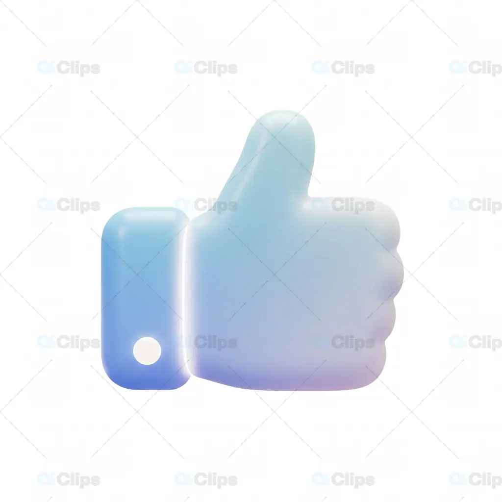 3D Gradient "Thumbs Up" Like Icon