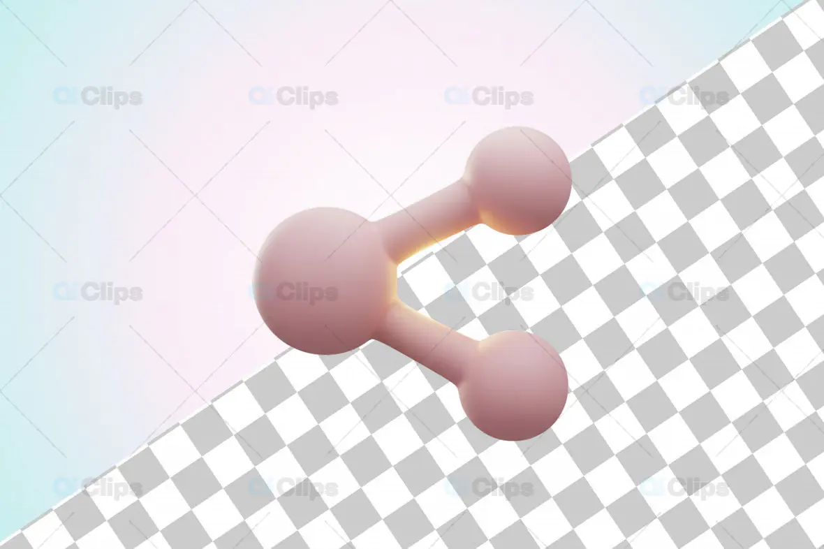3D Pink Gradient Share Icon
