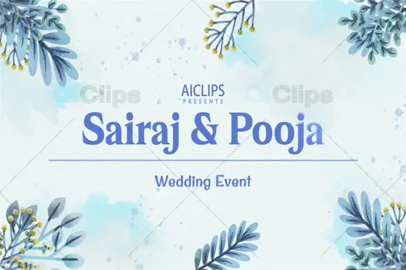 Watercolor Floral Wedding Intro Template